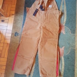 NWT Carhartt Duck Bib Overall Quilt Lined